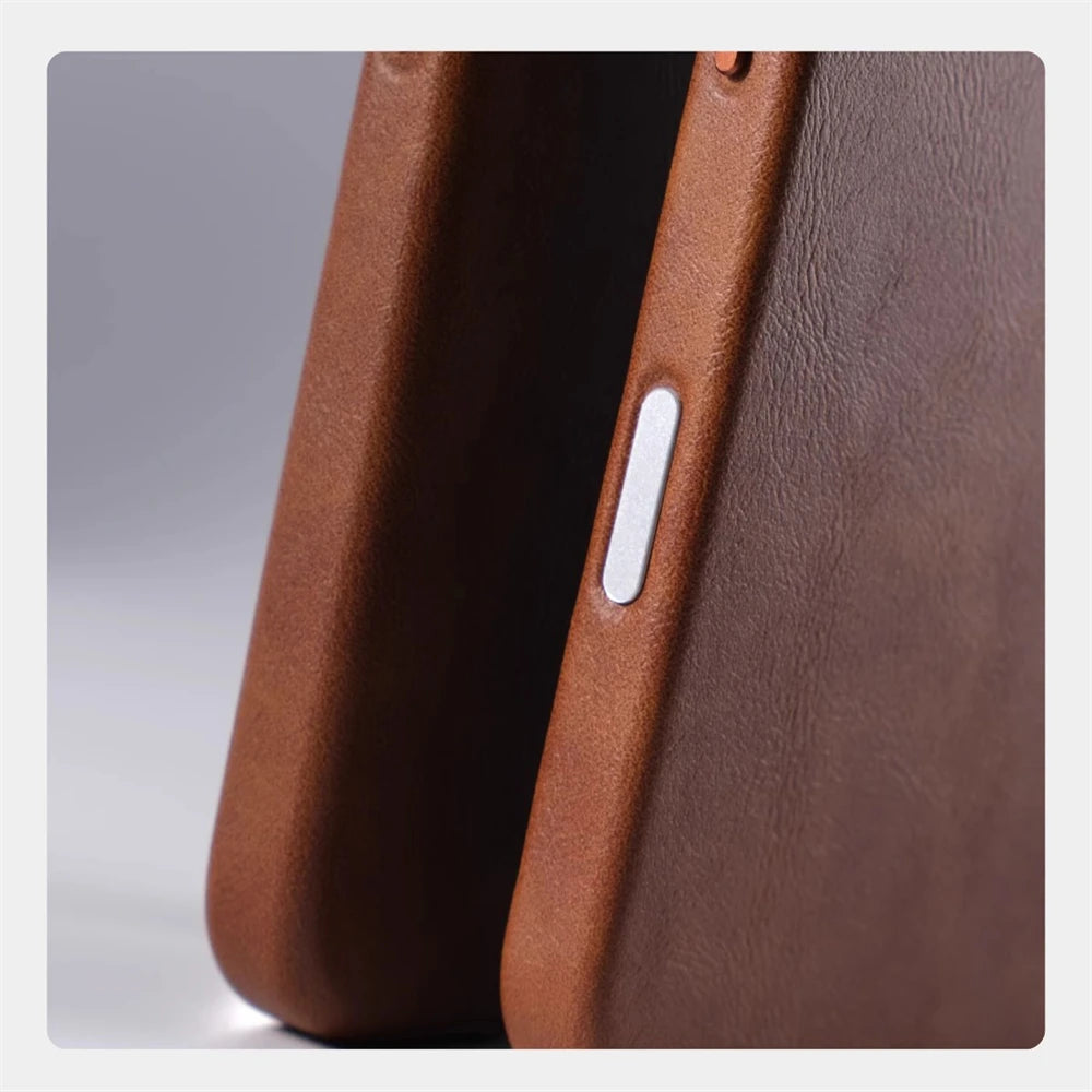 LUXURY RETRO LEATHER MAGNETIC CASE FOR IPHONE