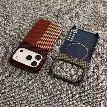 Carbon Fiber Texture Leather Magsafe Wireless Charging Phone Case for Iphone 17Air 17 16 15 14 13 12 Pro Max Protective Cover