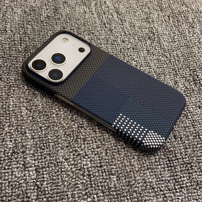 Carbon Fiber Texture Leather Magsafe Wireless Charging Phone Case for Iphone 17Air 17 16 15 14 13 12 Pro Max Protective Cover