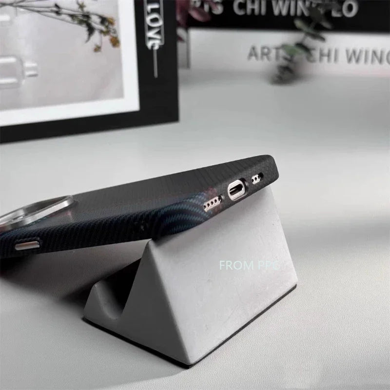 CARBON FIBER MAGNETIC iPHONE CASE